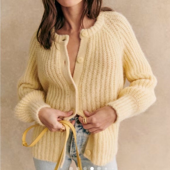 Pale Yellow Sezane Emile Sweater- Medium. - Picture 8 of 8